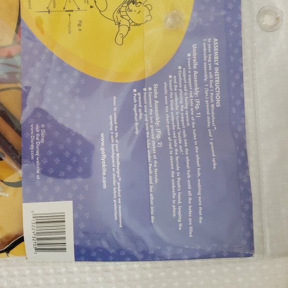 Disney Winnie The Pooh Umbrella Whimsical Spinning Lawn Home Garden Ornament New - Picture 5 of 6